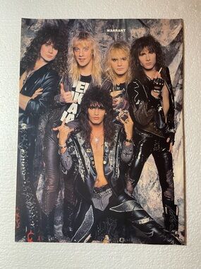 Warrant Band Pinup - Black & Silver Rock Wall Art